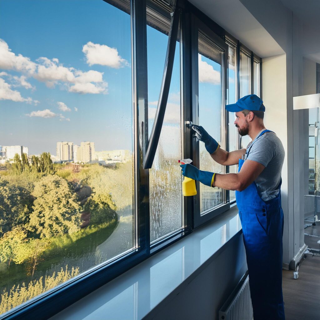 cleaning service company staff, Window Cleaning