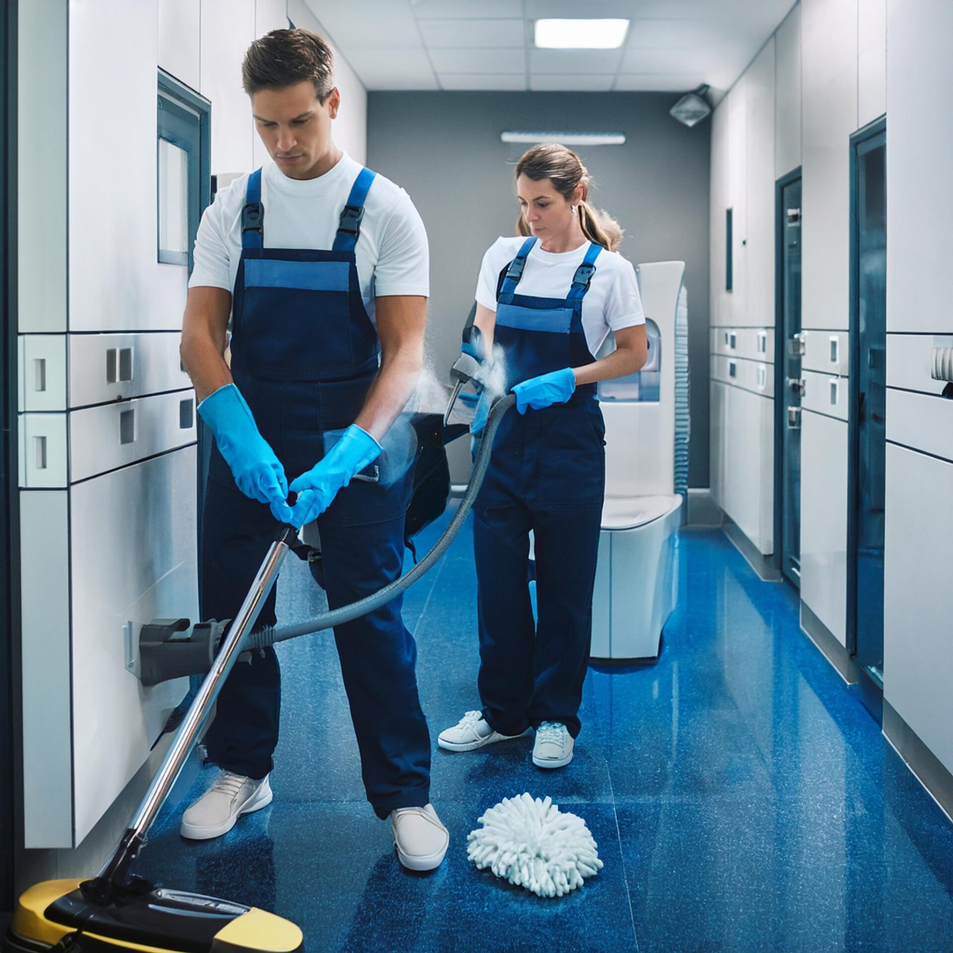 Firefly real cleaning service company staff, cleaning service, office washroom cleaning, men