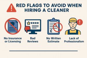 red flags to avoid when hiring a cleaning