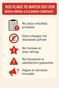 redflags to look out for when choosing a cleaning company 