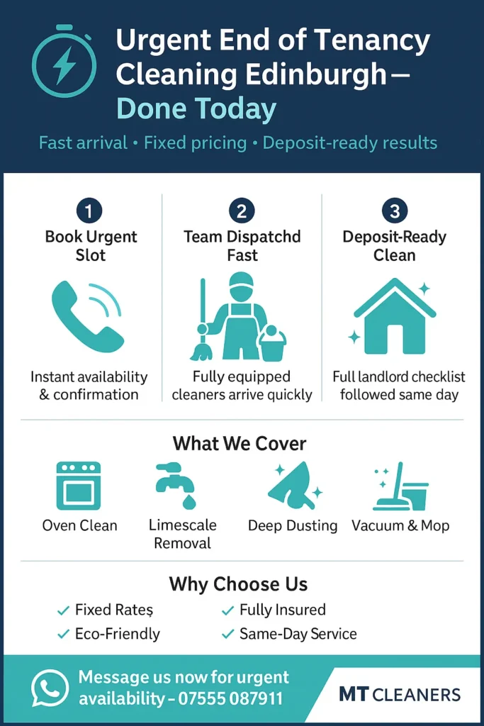 Urgent End of Tenancy Cleaning Edinburgh: Quick Turnaround to Secure Your Deposit
