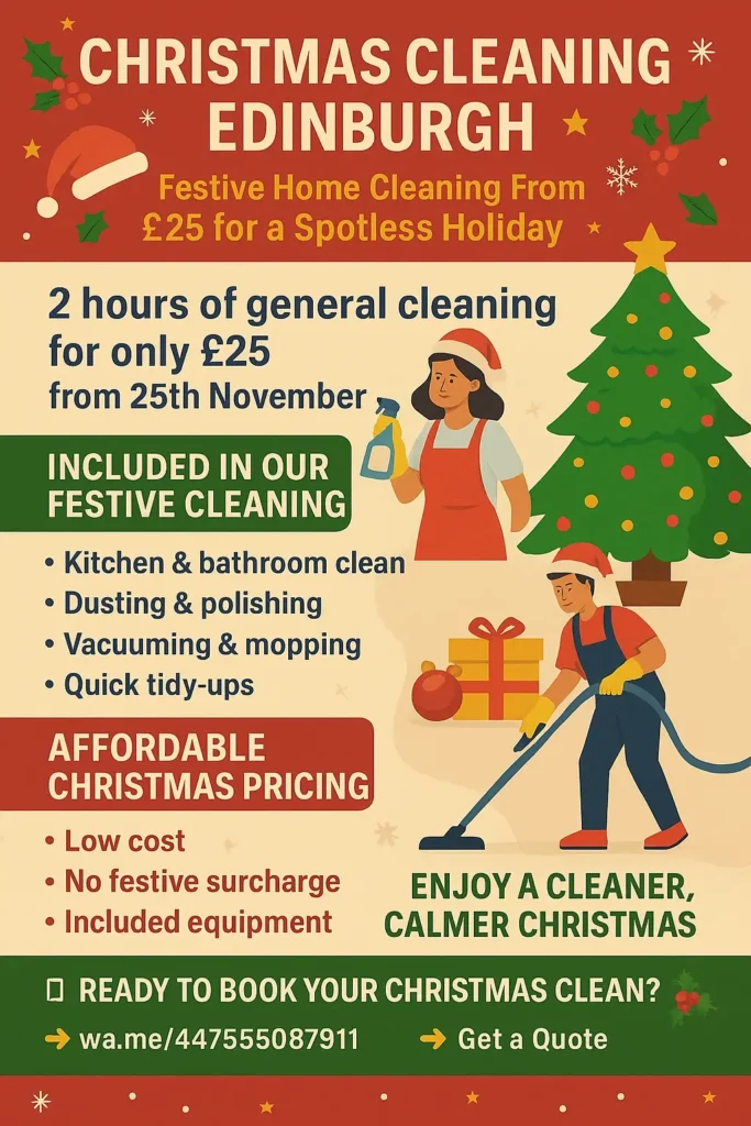Christmas Cleaning Edinburgh: Festive Home Cleaning From £25 for a Spotless Holiday