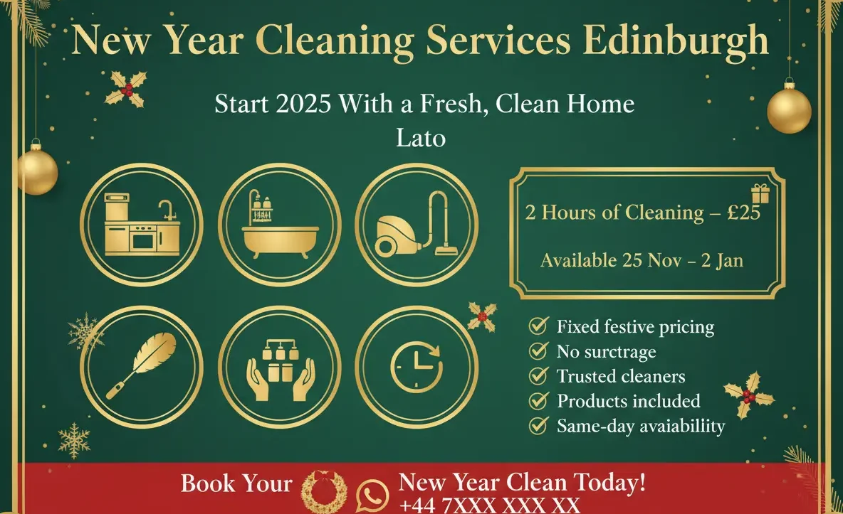 New Year Cleaning Services Edinburgh: Start 2025 With a Fresh, Clean Home