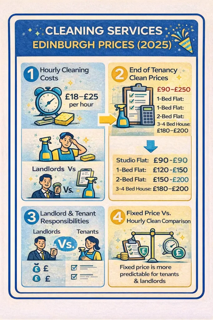 Cleaning Services Edinburgh Prices Explained: What Tenants & Landlords Pay in 2025