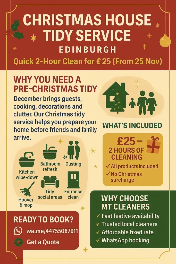 Christmas House Tidy Service Edinburgh: A Simple Clean Before Hosting Friends & Family