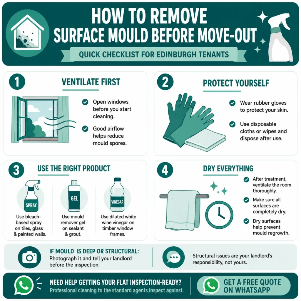 How to remove mould before moving out Edinburgh
