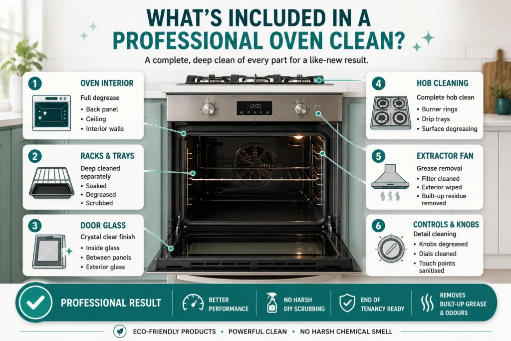 Oven cleaning Edinburgh professional service cost and what is included 