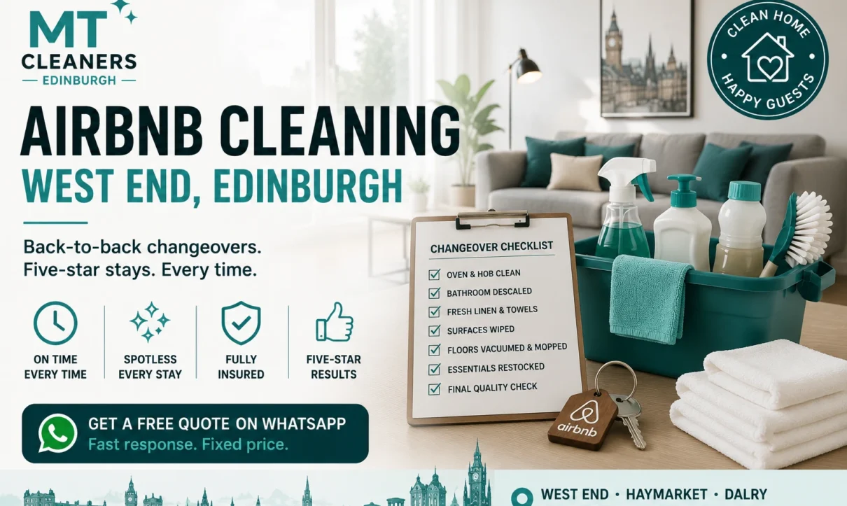 Airbnb cleaning West End Edinburgh