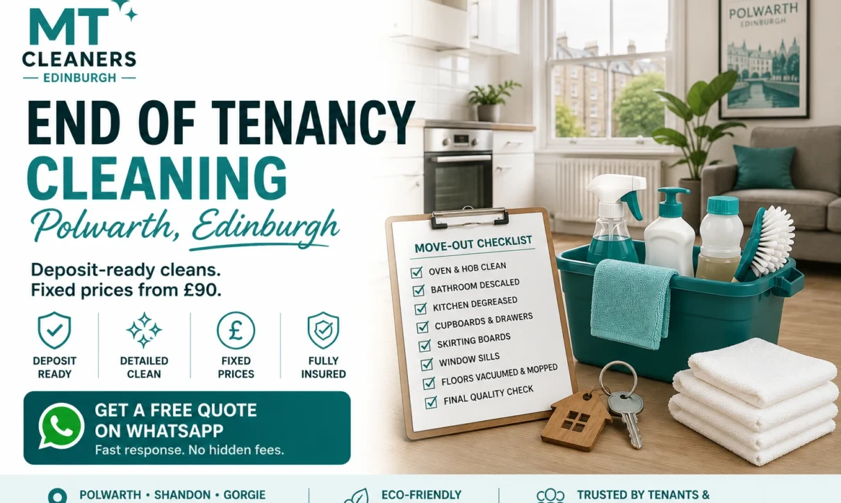 End of tenancy cleaning Polwarth Edinburgh